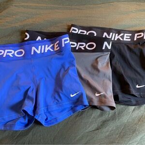 Nike Pro 3” shorts 3 pack